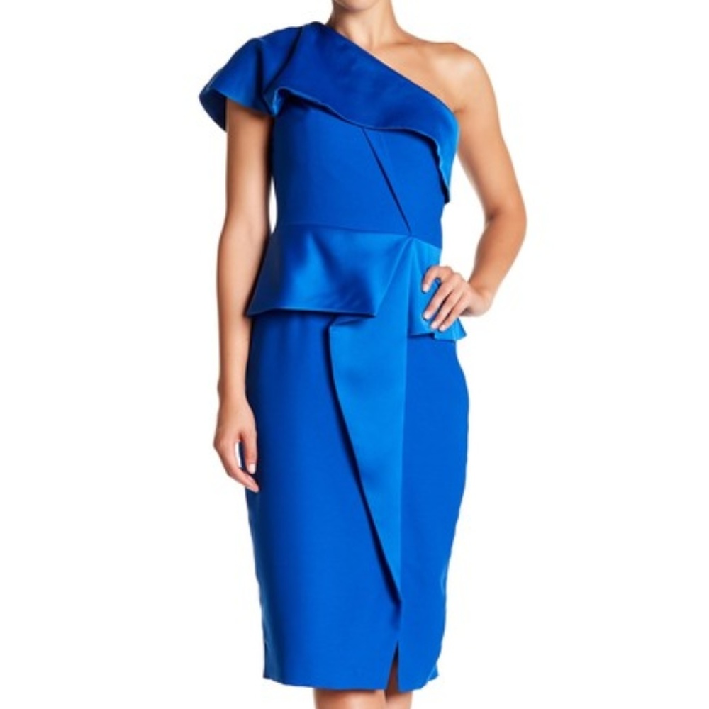 Ted Baker London Pana One Shoulder Peplum Dress